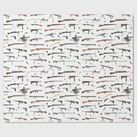 WW2-Waffenmuster Geschenkpapier (Flach)