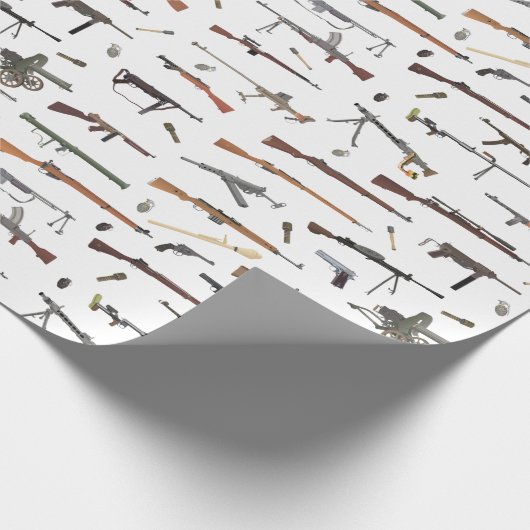 WW2-Waffenmuster Geschenkpapier (Ecke)