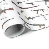 WW2-Waffenmuster Geschenkpapier (Rolleneckpunkt)