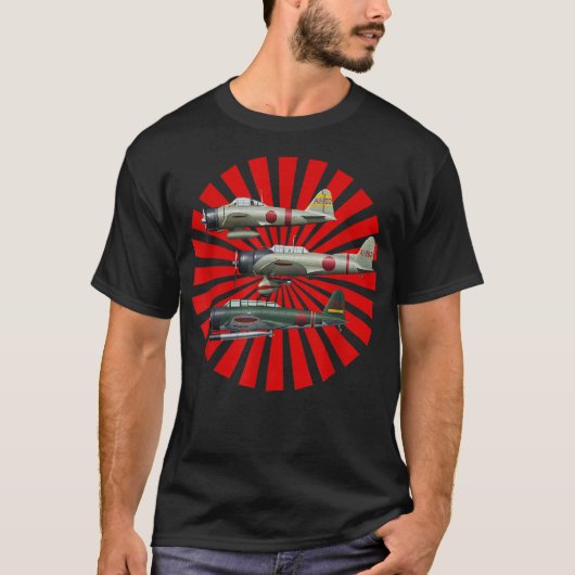 WW2 Warbirds Warplanes A6M2 Null D3A1 Val B5N2 Kat T-Shirt (Vorderseite)