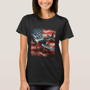 WW2 Warplane F4U Corsair erschütterte amerikanisch T-Shirt