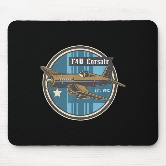 WW2 Warplane F4u Korsair Der Flugzeugträger WW2 Mousepad (Vorne)