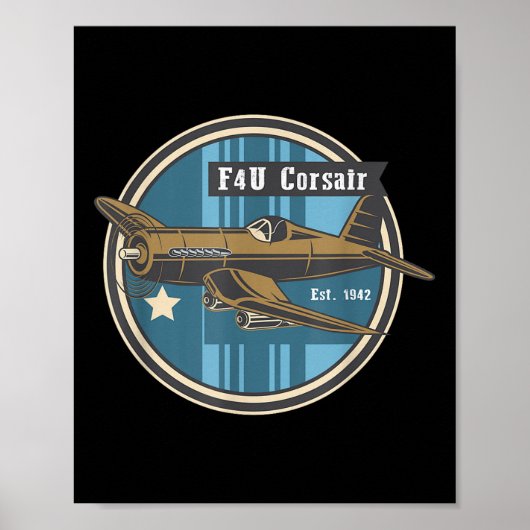 WW2 Warplane F4u Korsair Der Flugzeugträger WW2 Poster (Vorne)