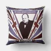 WW2 Winston Churchill Art Deco Stil Union Jack Kissen (Rückseite)