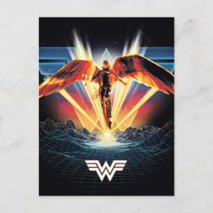 WW84   80's Retrowave Wonder Woman Graphic Einladungspostkarte