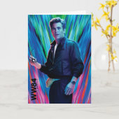 WW84 | Blaugrüner Steve Trevor Kaleidoscope Karte (Gelbe Blume)