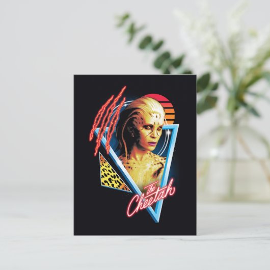 WW84 | Das Gepard-Retrowave-Abzeichen Einladungspostkarte (Stehend Vorderseite)