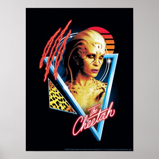 WW84 | Das Gepard-Retrowave-Abzeichen Poster (Vorne)