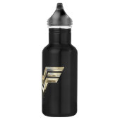 WW84 | Golden Wonder Woman Logo Edelstahlflasche (Rechts)