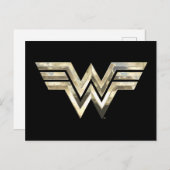 WW84 | Golden Wonder Woman Logo Einladungspostkarte (Vorne/Hinten)
