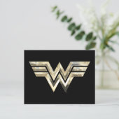 WW84 | Golden Wonder Woman Logo Einladungspostkarte (Stehend Vorderseite)