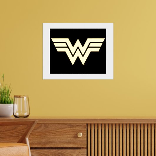 WW84 | Golden Wonder Woman Logo Foliendrucke (In Situ (Wohnzimmer))