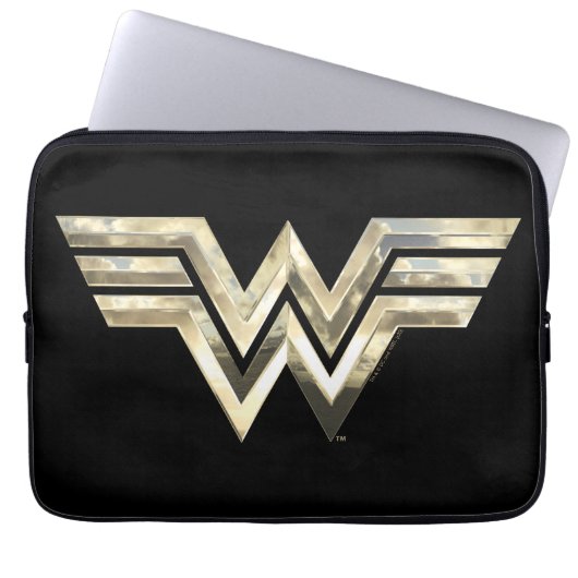 WW84 | Golden Wonder Woman Logo Laptopschutzhülle (Vorderseite)