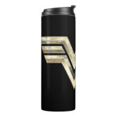 WW84 | Golden Wonder Woman Logo Thermosbecher (Nach links gedreht)