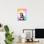WW84 | Lo Fi Wonder Woman Golden Armor Portrait Poster (Heimbüro)