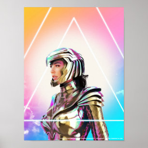 WW84 Lo Fi Wonder Woman Golden Armor Portrait Poster