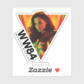 WW84 | Red-Orange Wonder Woman Kaleidoscope Aufkleber (Blatt)