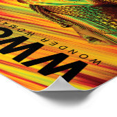 WW84 | Red-Orange Wonder Woman Kaleidoscope Poster (Ecke)