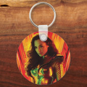 WW84 | Red-Orange Wonder Woman Kaleidoscope Schlüsselanhänger (Vorderseite)
