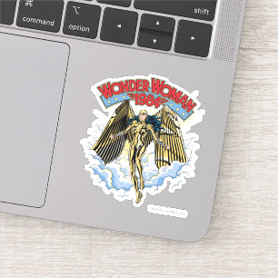 WW84   Retro Comic Gold Armor Wonder Woman Aufkleber