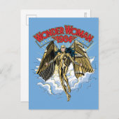 WW84 | Retro Comic Gold Armor Wonder Woman Einladungspostkarte (Vorne/Hinten)