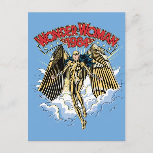 WW84 | Retro Comic Gold Armor Wonder Woman Einladungspostkarte (Vorderseite)