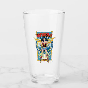 WW84 Retro Comic Wonder Woman Character Abzeichen Glas