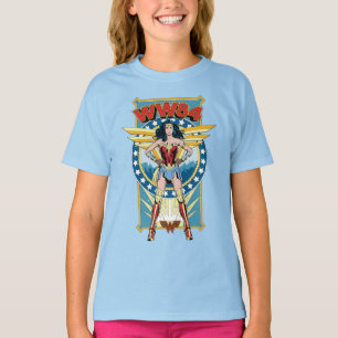 WW84 Retro Comic Wonder Woman Character Abzeichen T-Shirt