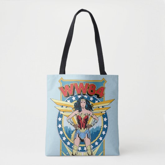 WW84 | Retro Comic Wonder Woman Charakter Abzeiche Tasche (Vorderseite)