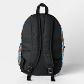 WW84 | Retro-Comic-Wonder-Woman-Logo-Wolkenmuster Bedruckter Rucksack (Rückseite)