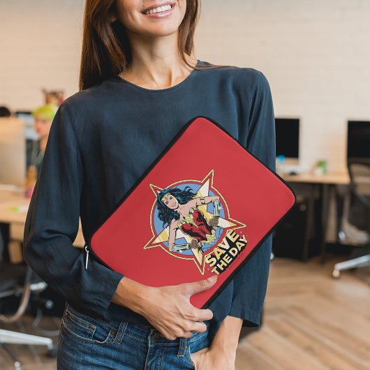 WW84 | Rett The Day Wonder Woman Retro Comic Art Laptopschutzhülle