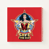 WW84 | Rett The Day Wonder Woman Retro Comic Art Notizblock (Rückseite)