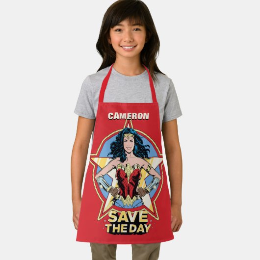 WW84 | Rett The Day Wonder Woman Retro Comic Art Schürze (Insitu)