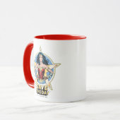WW84 | Rett The Day Wonder Woman Retro Comic Art Tasse (Vorderseite Links)