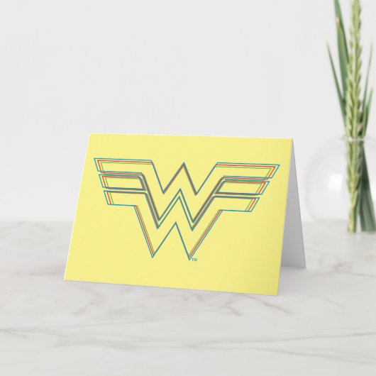 WW84| RGB Split Wonder Woman Logo Karte (Vorderseite)