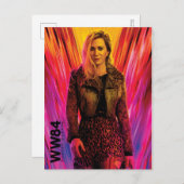 WW84 | Rosa Barbara Ann Minerva Kaleidoskop Einladungspostkarte (Vorne/Hinten)