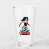 WW84 | Seien Sie eine Wunderin, die ein Retro-Comi Glas (Vorderseite)