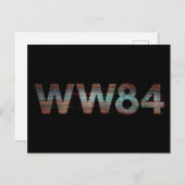 WW84 | Statisches TV-Logo Einladungspostkarte (Vorne/Hinten)