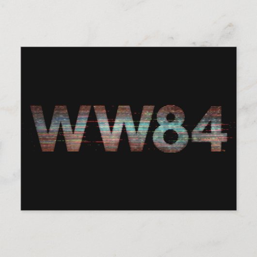 WW84 | Statisches TV-Logo Einladungspostkarte (Vorderseite)