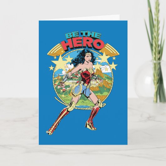 WW84 | Themyscira Wonder Woman Retro Comic Art Karte (Vorderseite)