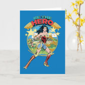 WW84 | Themyscira Wonder Woman Retro Comic Art Karte (Gelbe Blume)