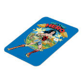 WW84 | Themyscira Wonder Woman Retro Comic Art Magnet (Linke Seite)