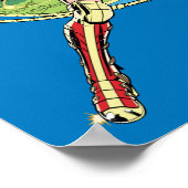 WW84 | Themyscira Wonder Woman Retro Comic Art Poster (Ecke)