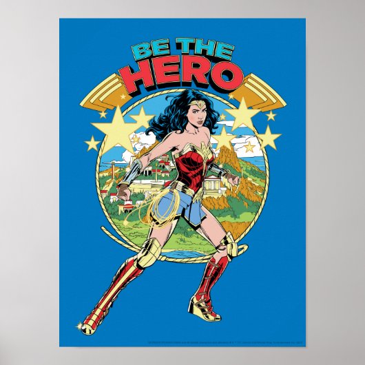 WW84 | Themyscira Wonder Woman Retro Comic Art Poster (Vorne)