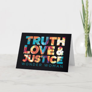 WW84  Truth Liebe & Justice Wonder Woman Cutout Karte
