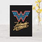 WW84| Woman Neon Light Logo Karte (Gelbe Blume)