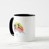 WW84 | Wonder Woman & Cheetah Retrowave Sunset Tasse (Vorderseite Links)
