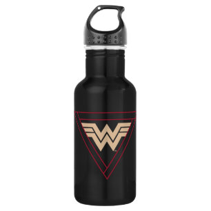 WW84   Wonder Woman Circular Geometric Pattern Edelstahlflasche