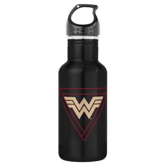 WW84 | Wonder Woman Circular Geometric Pattern Edelstahlflasche (Vorderseite)