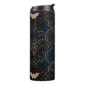 WW84 | Wonder Woman Circular Geometric Pattern Thermosbecher (Nach links gedreht)